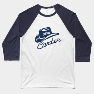 Retro Cowboy Carter Navy Baseball T-Shirt